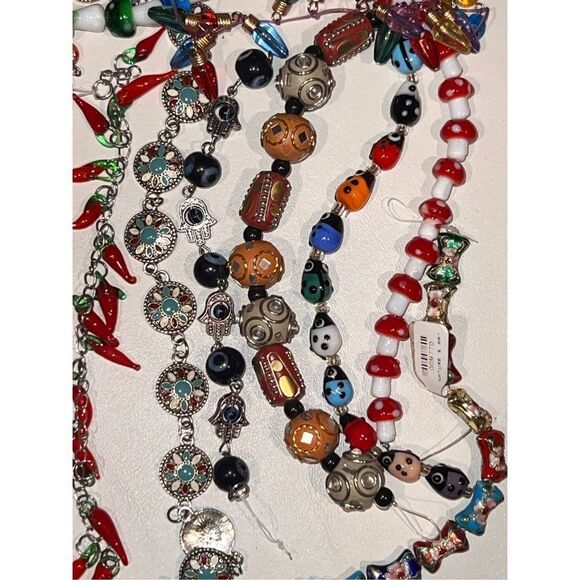 12 New Strands of Various Size, Shape & Color DIY Artisan Glass Plastic Beads - Picture 4 of 5